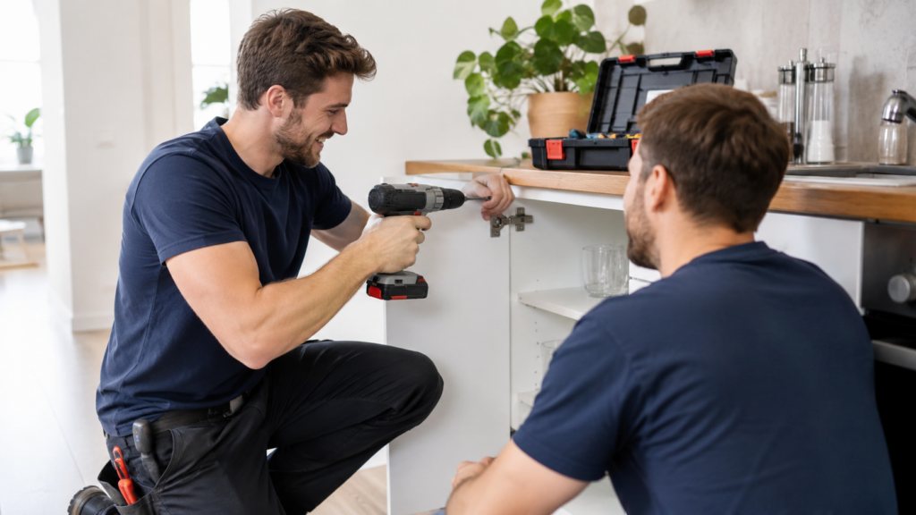 Reparaturservice und Montage an einer Tür